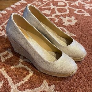 Jcrew Metallic Espadrille wedge - 8